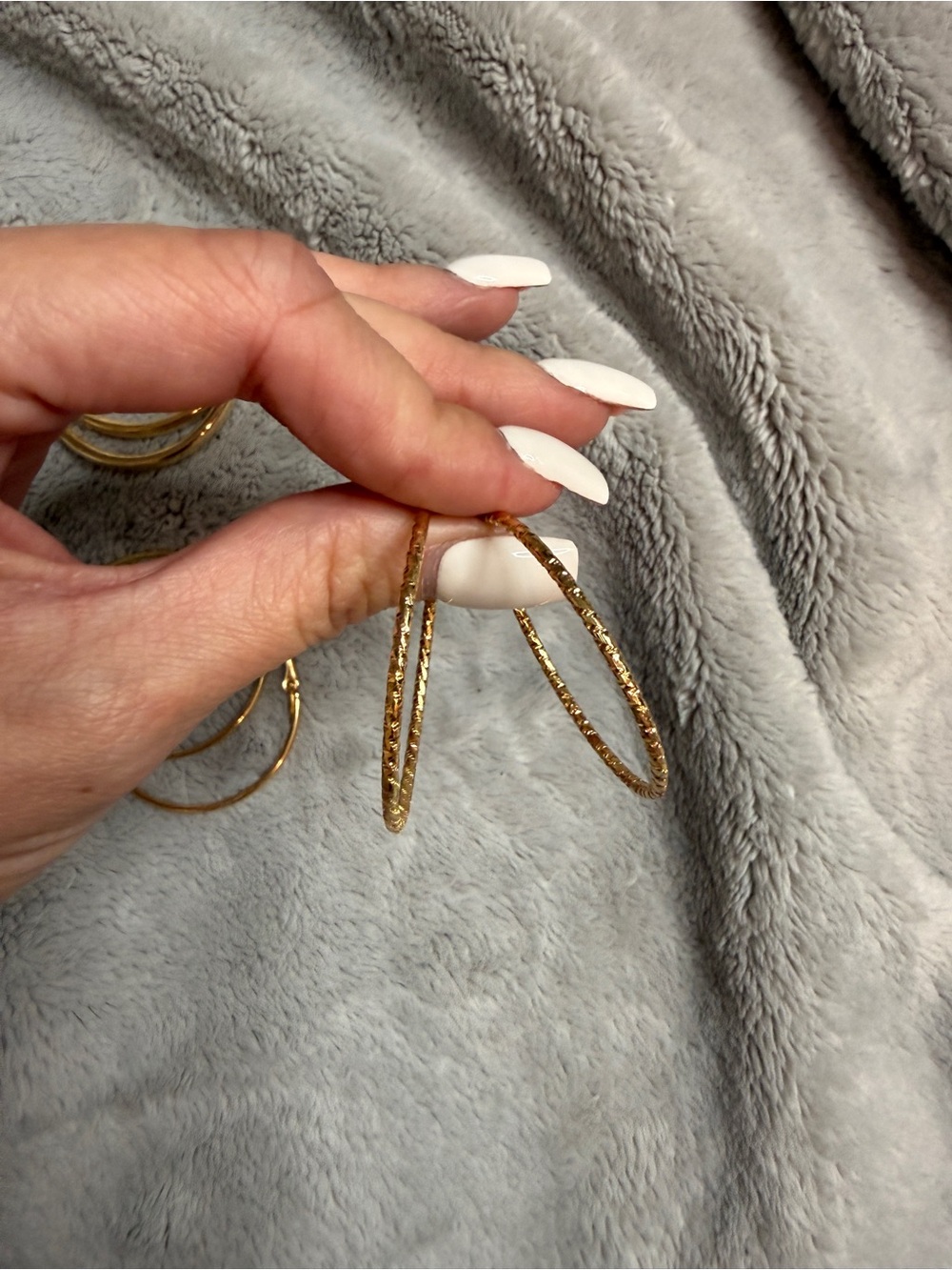 ⭐️New Gold-Tone Hoop Earrings Set – 3 Pairs